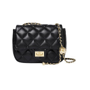 siatastyle Chic Black Diamond Quilted Chain Leather Bag