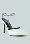 siatastyle Joyce Diamante Embellished Stiletto Mule Sandals