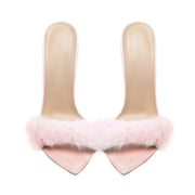 siatastyle Lightweight Fluffy Pink Heels
