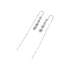 siatastyle Sparkle Drip Tassel Silver Earrings