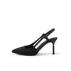 siatastyle Suede Cap Classic Slingback Kitten Pumps