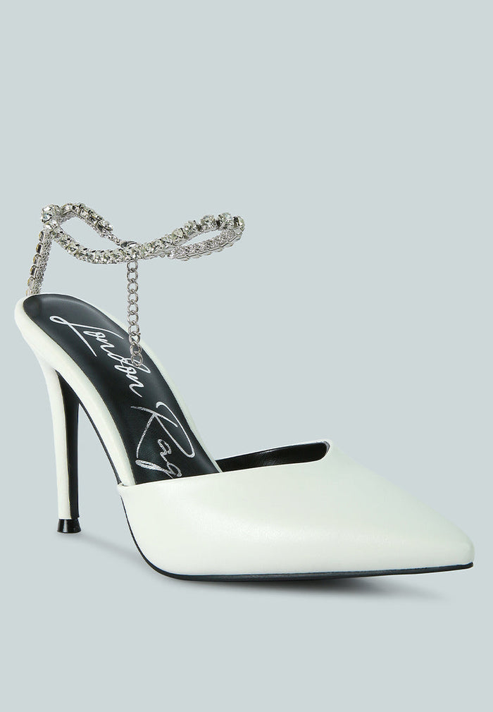 siatastyle Joyce Diamante Embellished Stiletto Mule Sandals